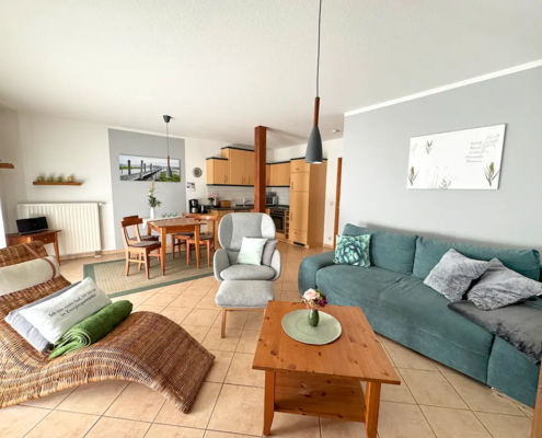 Ferienwohnung Wohnzimmer und Küche Bild Ferienwohnung Wohnzimmer und Küche