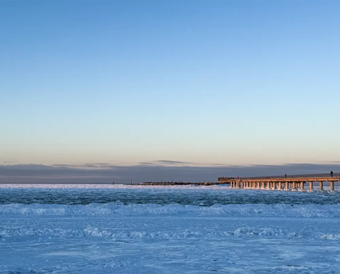 Seebrücke in Prerow im Winter Bild Seebrücke in Prerow im Winter